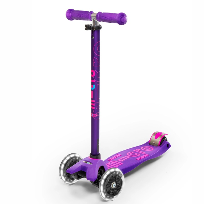 Maxi Micro Deluxe Scooter LED|Navy Blue|Purple|Red