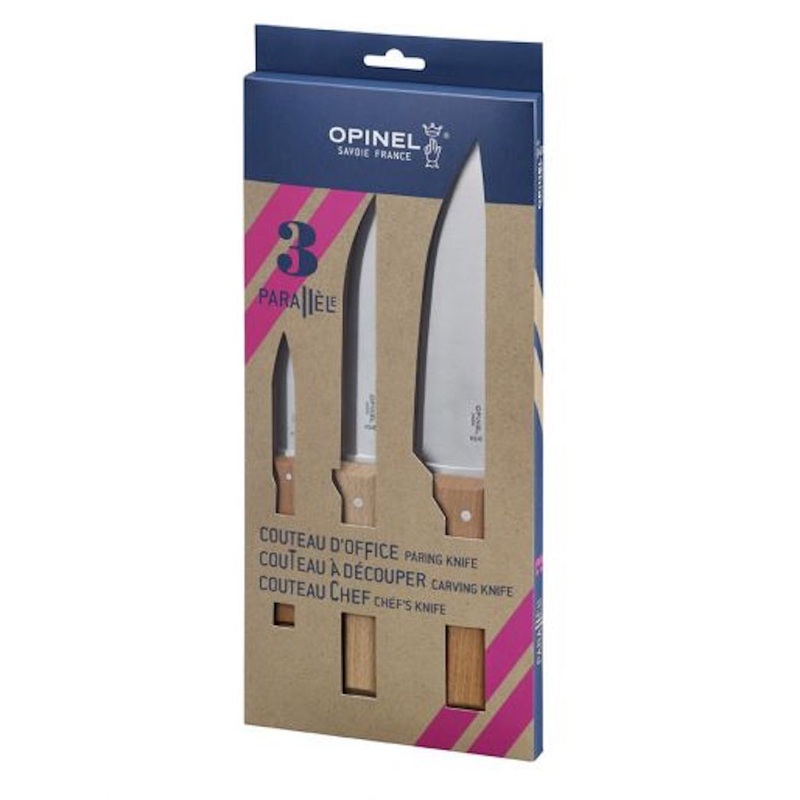 Opinel Parallele Knife Set (3 Pack)