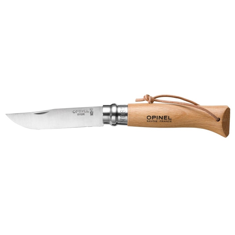 Opinel Trekking Knife No 8|Beechwood|Blue|Red|Black