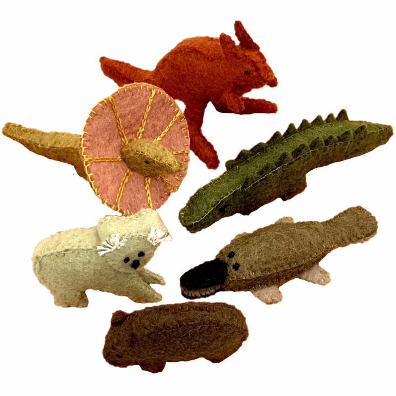 Papoose Australian Animal|Frilled Neck Lizard|Koala|Crocodile|Kangaroo|Platypus|Wombat