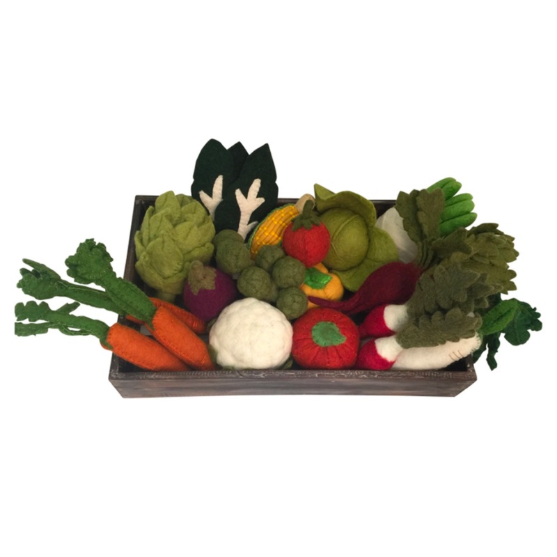 Papoose Felt Fruit and Veg|Red Grapes|Pomegranate|Pomegranate Half|Tomato|Mini Tomato|Dutch Carrot|Mini Carrot|Pumpkin|Cauliflower|Potato|Leek|Capsicum|Eggplant|Mini Beetroot|Mini Radish|Beetroot|Corn|Strawberry|Sweet Potato|Watermelon Slice|Green Grapes|
