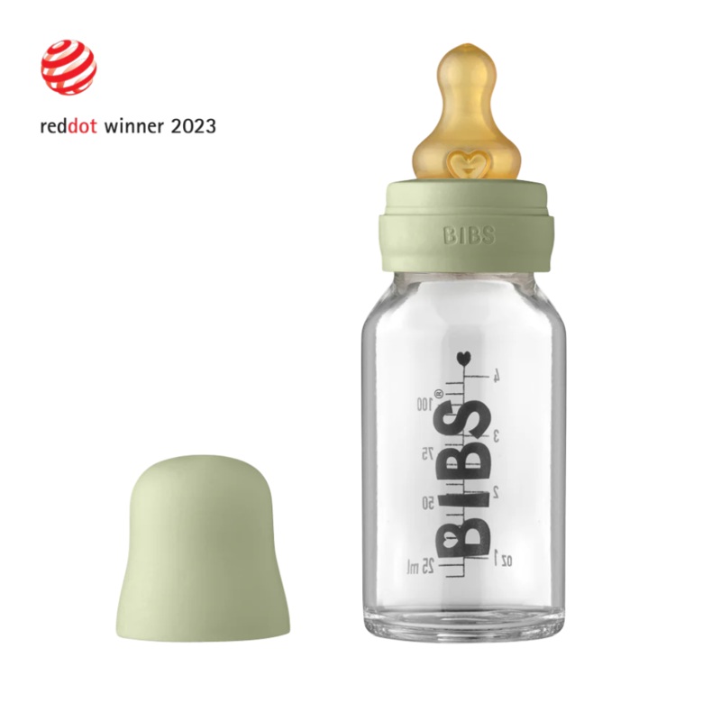 Bibs Glass Bottle Set 110 ml|Sage|Woodchuck