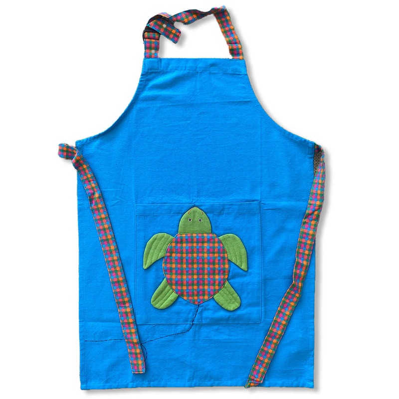 FairGo Child’s Apron|Green Bee|Blue Turtle