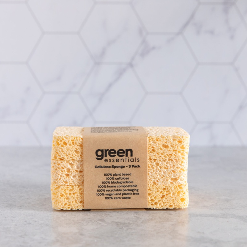 Green Essentials Cellulose Dish & Cleaning Sponge (3 Pack)