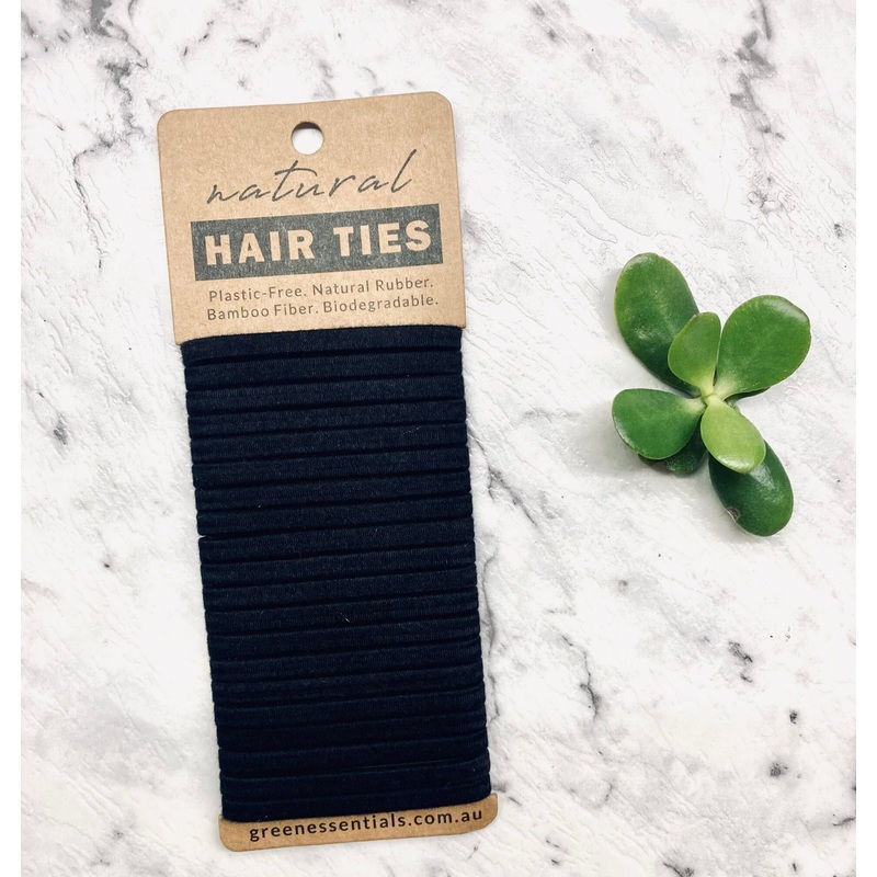 Green Essentials Natural Hair Ties Bamboo (20 Pack)