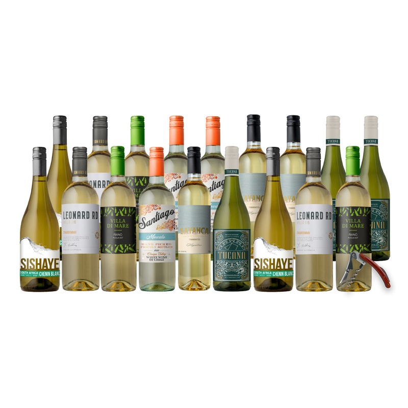 Until Next Time Wines Groupon Vineyard 18-Pack – White + Corkscrew