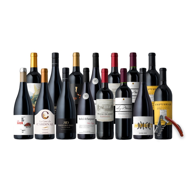 UPGRADE: Groupon Cellar Reds 15-Pack + Corkscrew
