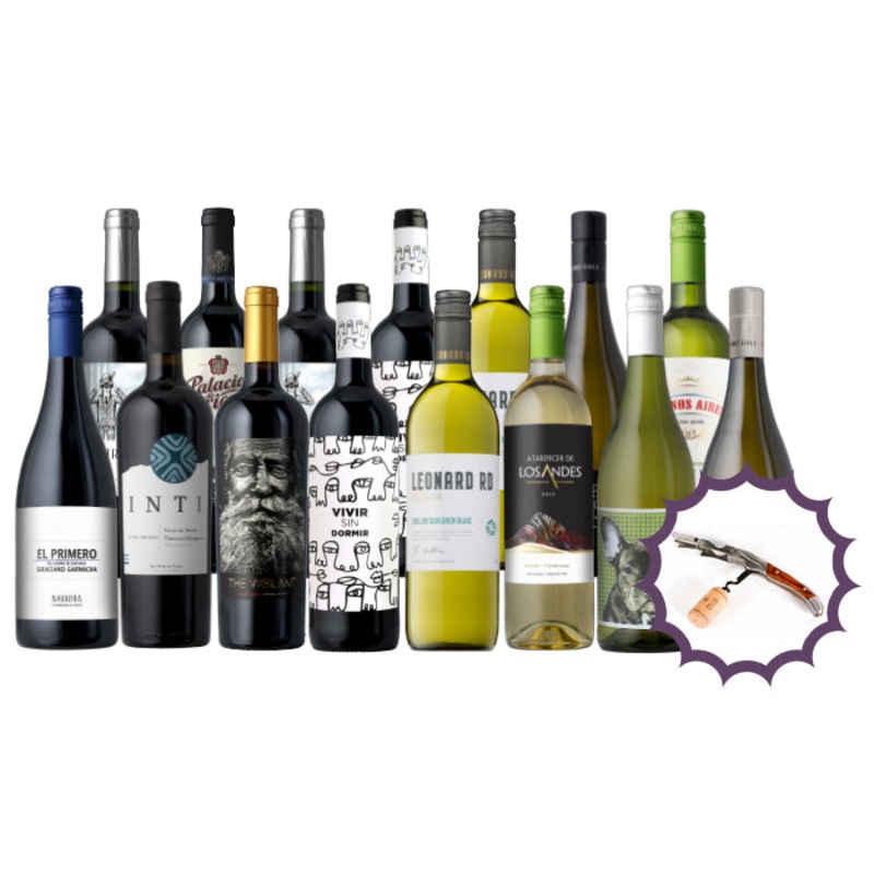 Splash Wines Mega Holiday Groupon Vineyard 15-Pack + Corkscrew