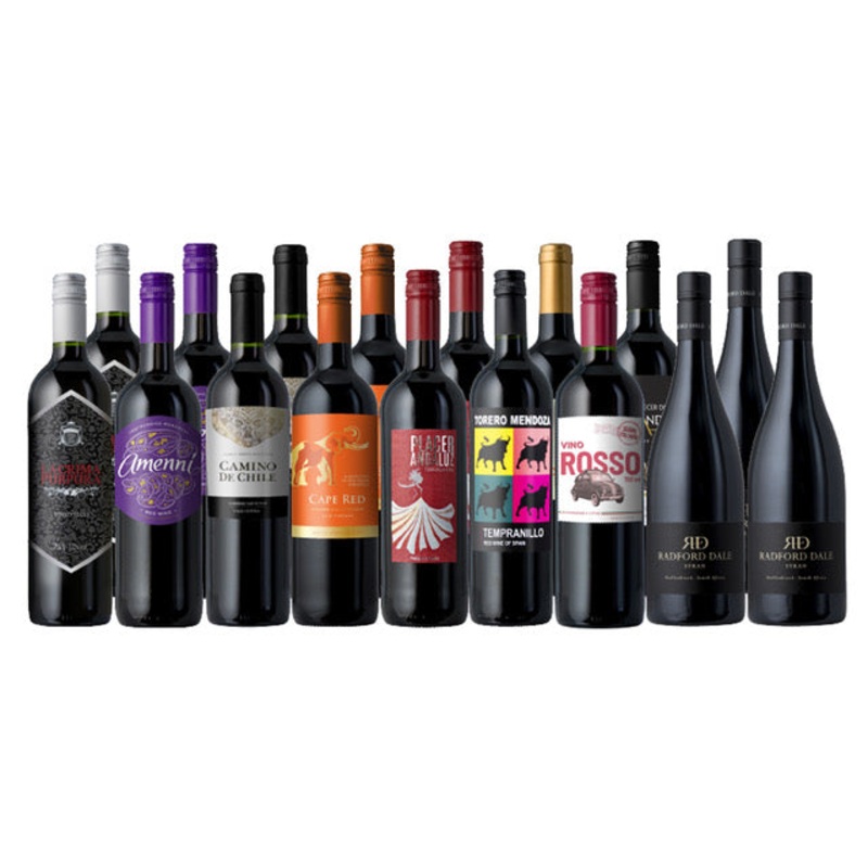 Overstock Summer Reds 15-Pack + 3 FREE Bottles of Radford Dale Syrah