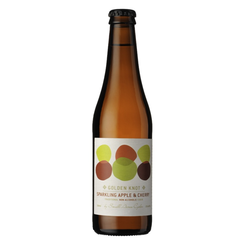 Small Acres ‘Golden Knot Sparkling Apple & Cherry Non-Alcoholic Cider’ 330ml Case (24 bottles)