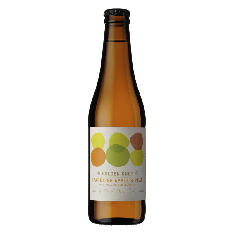 Small Acres ‘Golden Knot Sparkling Apple & Pear Non-Alcoholic Cider’ 330ml 6 Pack (6 bottles)