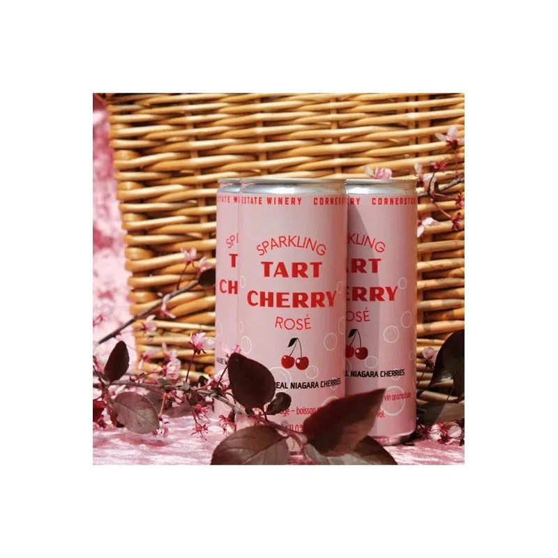 Sparkling Tart Cherry Ros (4-pack) 2021, Cornerstone Estate Winery