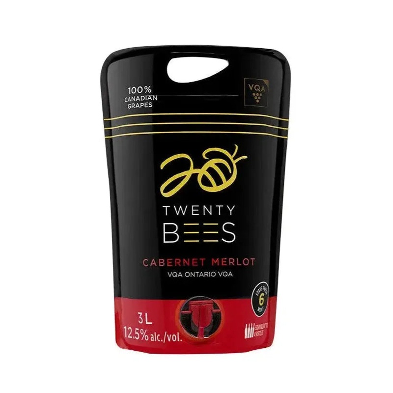Twenty Bees Cabernet Merlot 3L Pouch, Lakeview Wine Co.