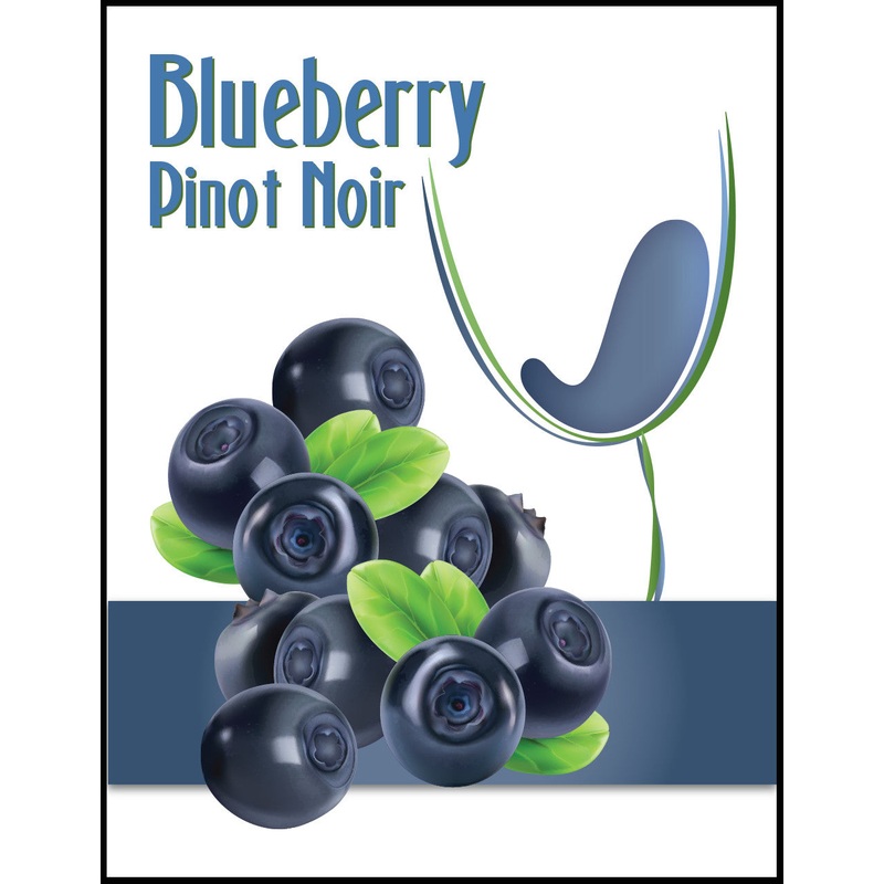 Blueberry Pinot Noir Wine Label