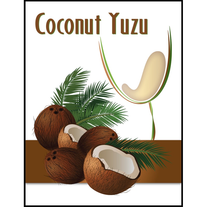 Coconut Yuzu Wine Label