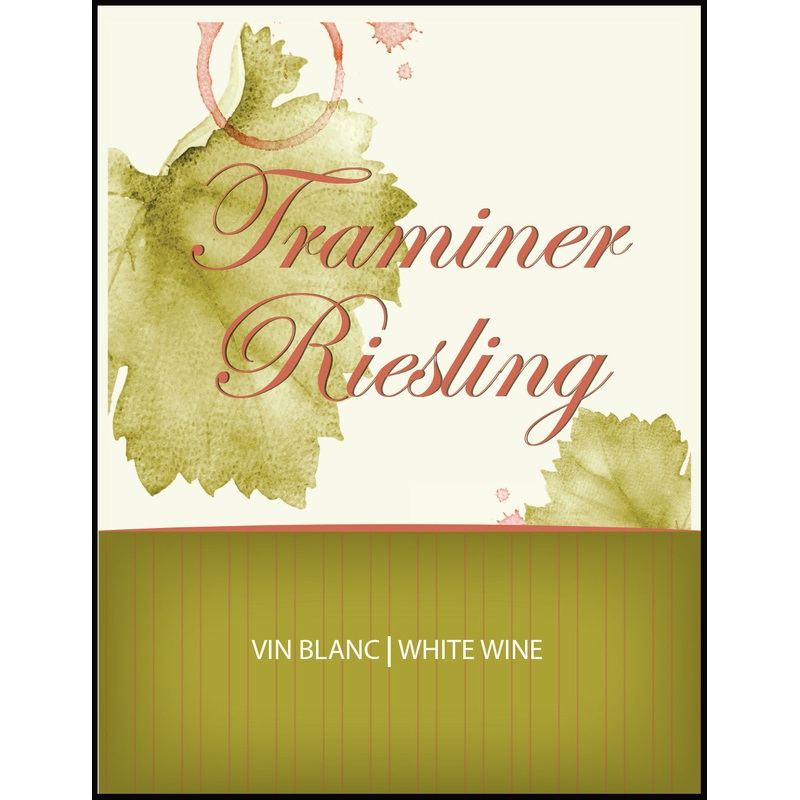 Traminer Riesling Wine Labels