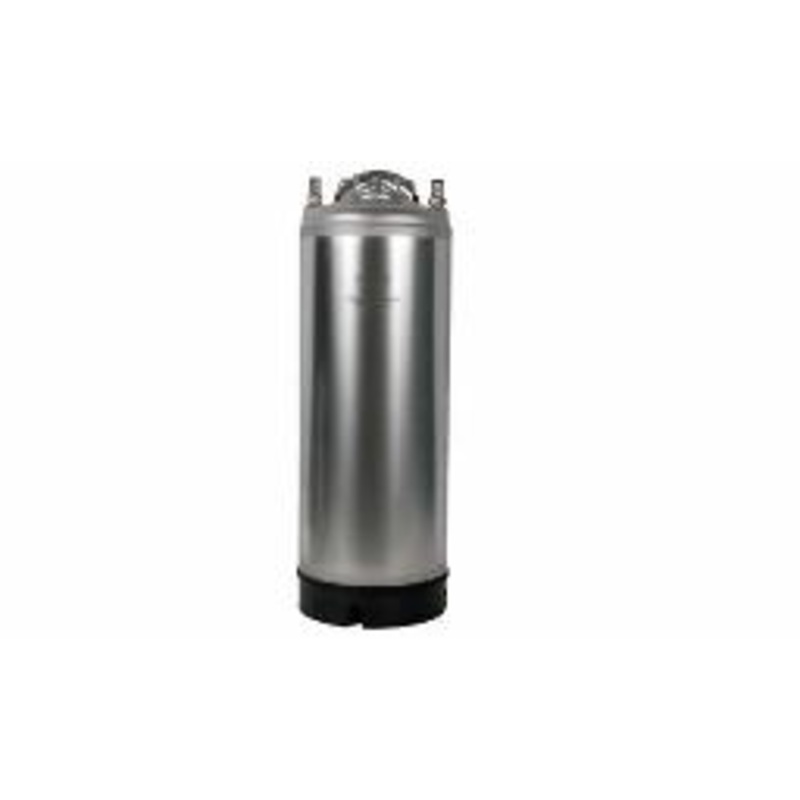 5 GALLON STAINLESS STEEL BALL LOCK KEG W/ METAL STRAP HANDLE