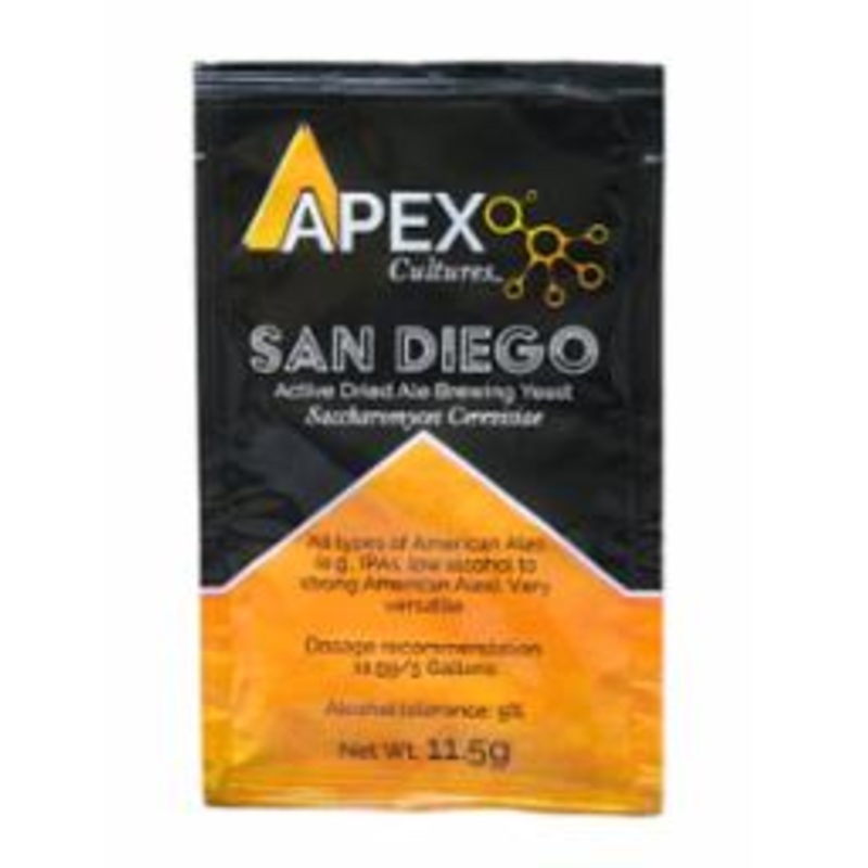 APEX CULTURES DRY BREWING YEAST 11.5 GRAM SAN DIEGO