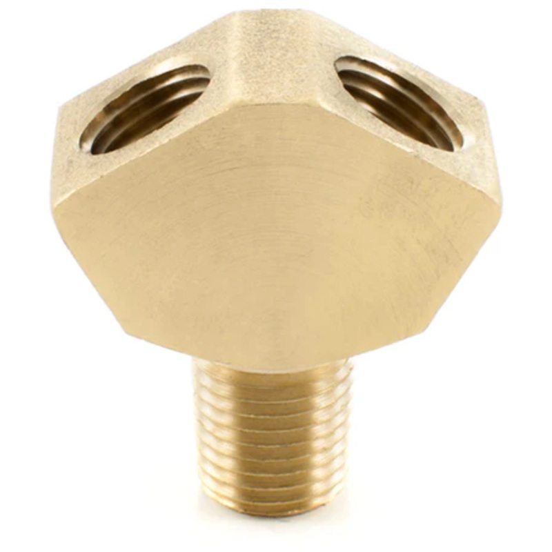 Brass Y For Regulator (1/4 MPT to 1/4 FPT)