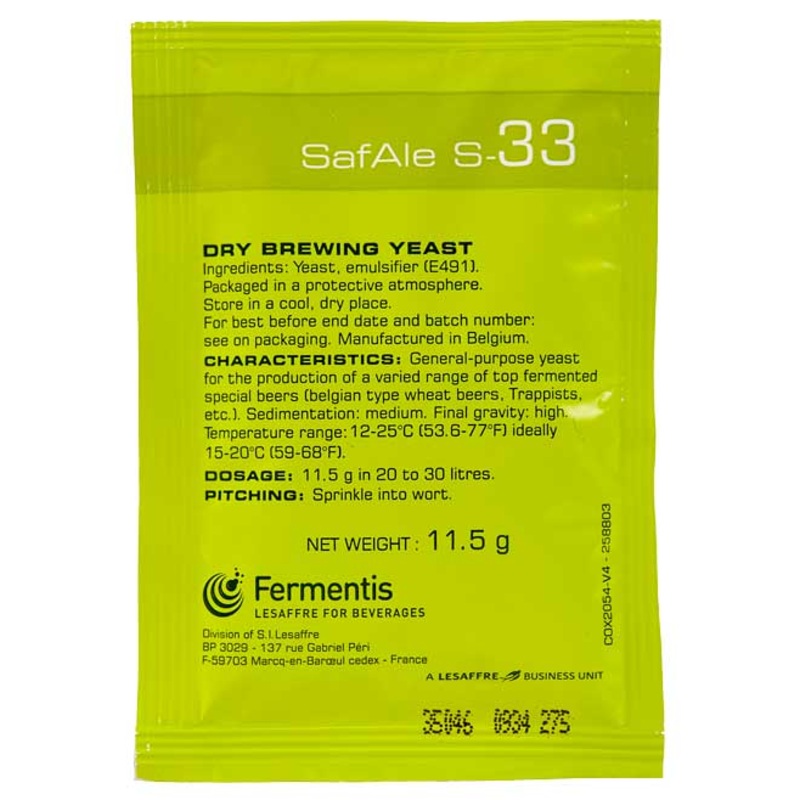 Fermentis SafAle S-33 Yeast