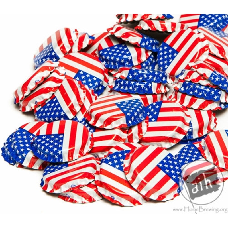 American Flag Bottle Caps