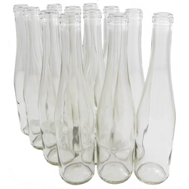 375 ML Clear Renana Style Burg Wine Bottles Cork Finish (12/Case)