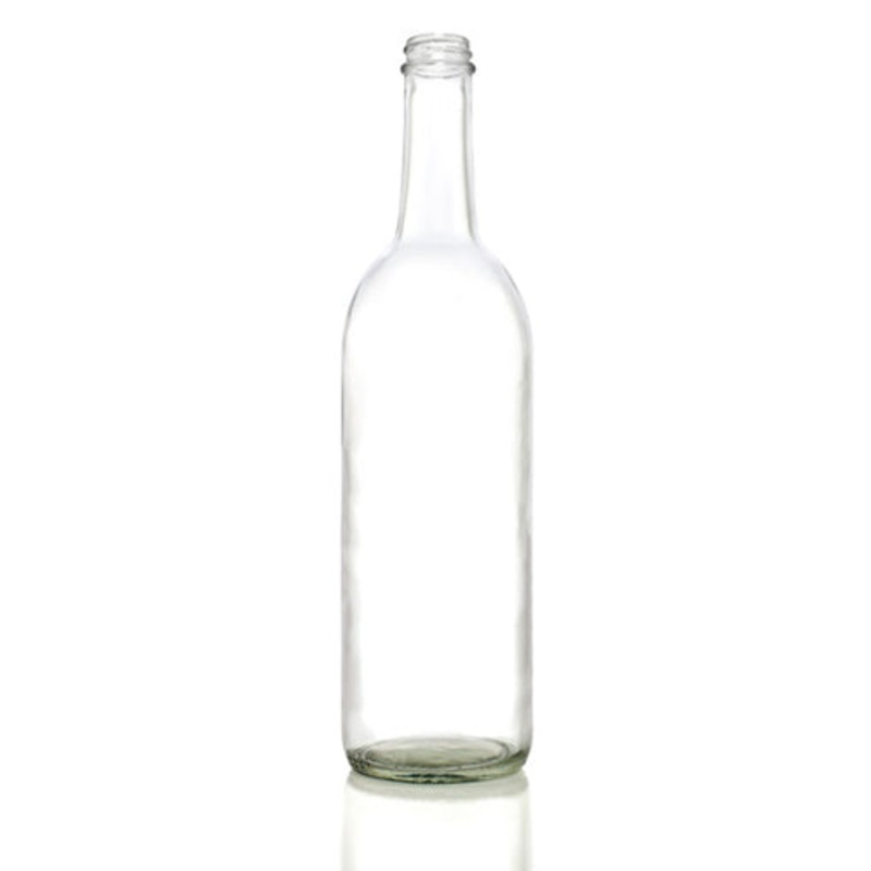 750 ML Clear Screw Top Bordeaux Wine Bottle (single)