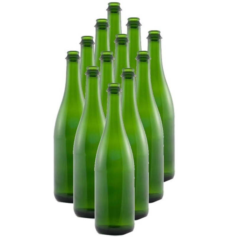 750 ML Green Champagne Bottles (12/CASE)