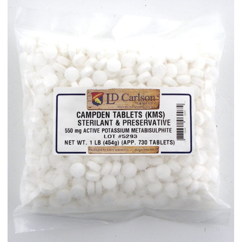 Campden Tablets – Potassium Metabisulphite 1 lb.