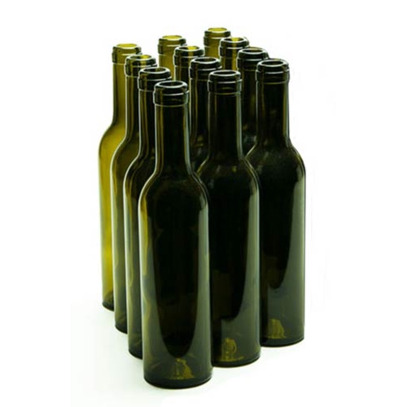 375 ML Dark Green Semi-Bordeaux Mid-Punt Bottles (12/Case)