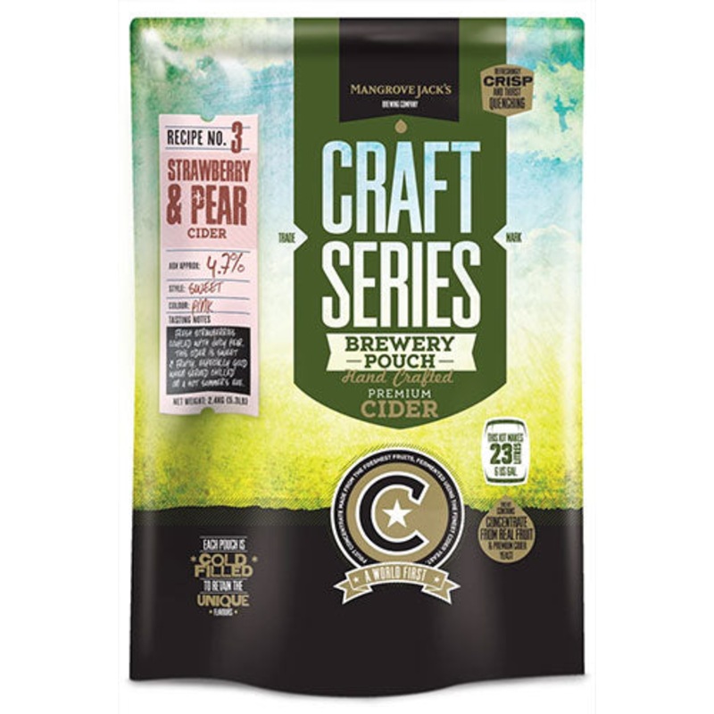 Strawberry/Pear Cider Pouch Mangrove Jack’s Craft Series 2.4 kg
