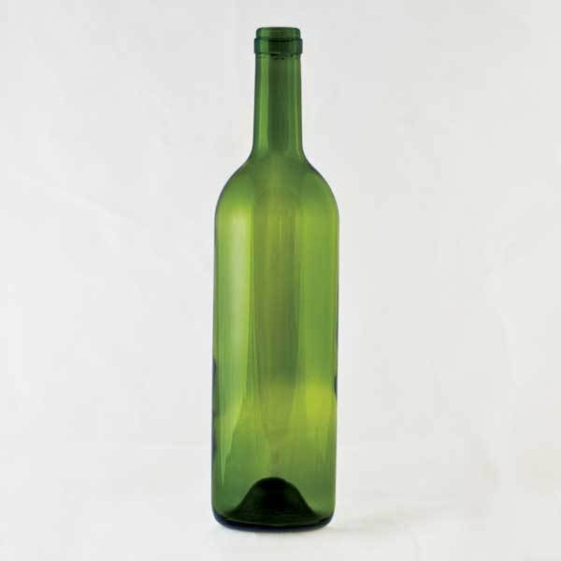 750 ml Green Punted Bordeaux Wine Bottles, 12 Per Case