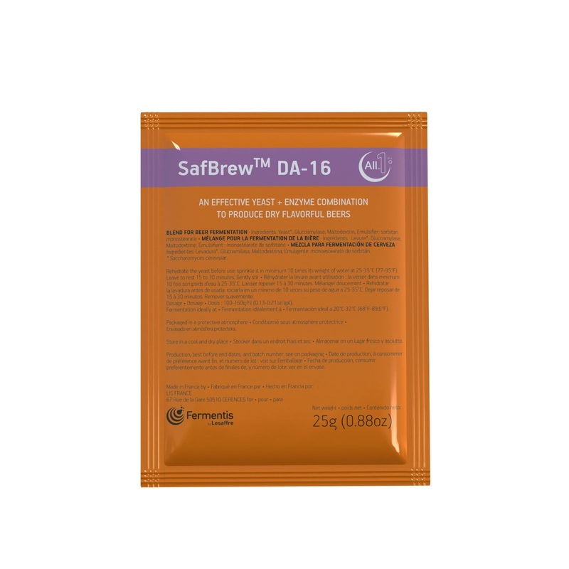SafBrew DA-16 All in 1 Yeast and Enzyme – 25g