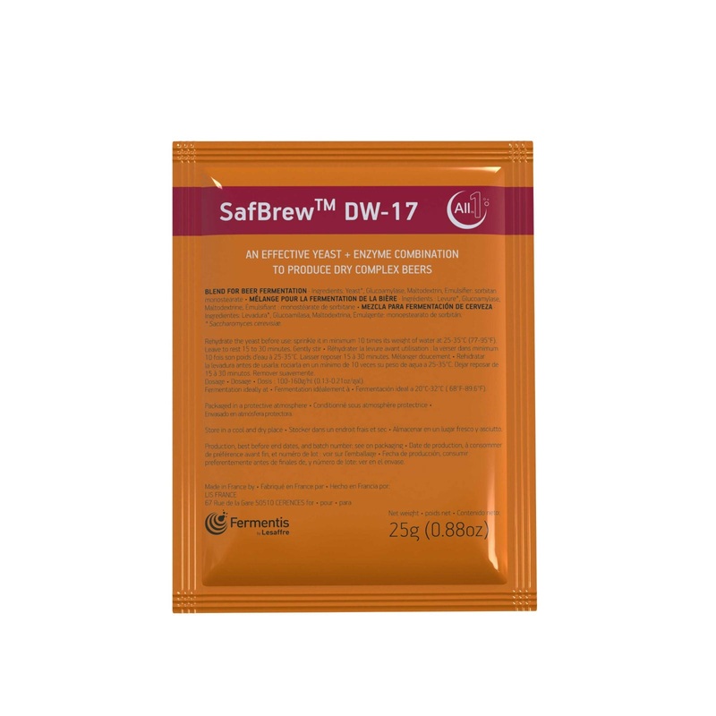 SafBrew DW-17 All in 1 Yeast and Enzyme – 25g