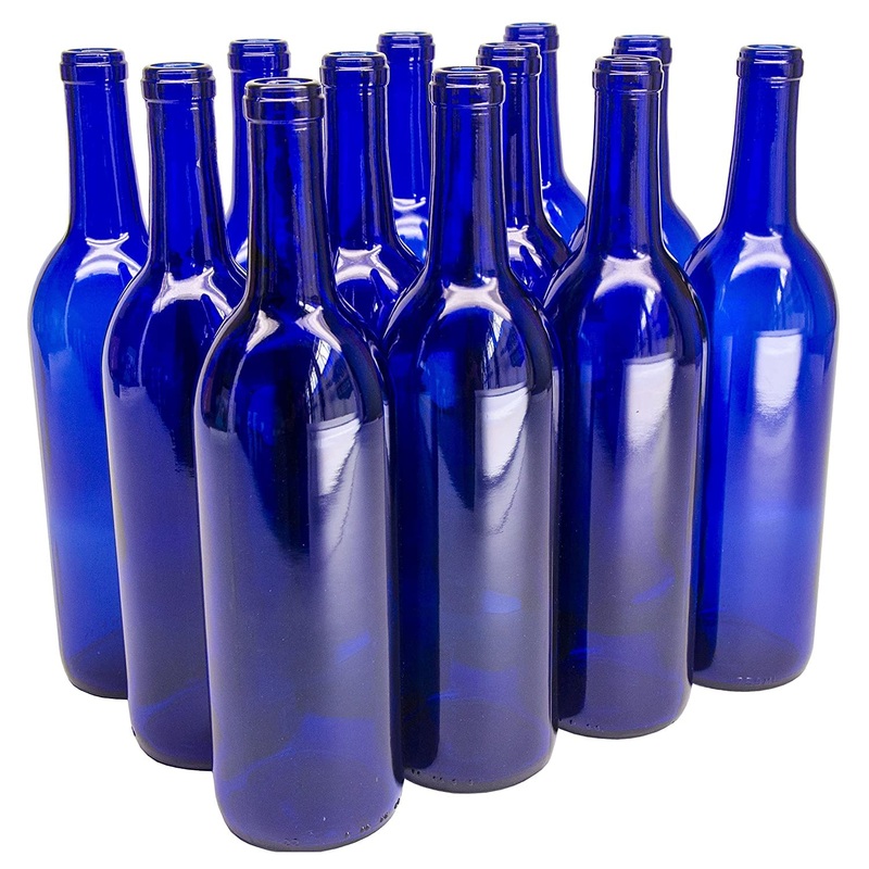 **PICK UP ONLY**  750ML BORDEAUX 5TH COBALT BLUE BOTTLES CORK FINISH 12/CASE or EACH