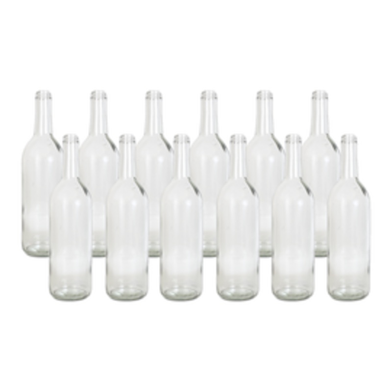 **PICK UP ONLY**    750mL CLEAR SCREW TOP BORDEAUX WINE BOTTLES 12/CASE OR EACH