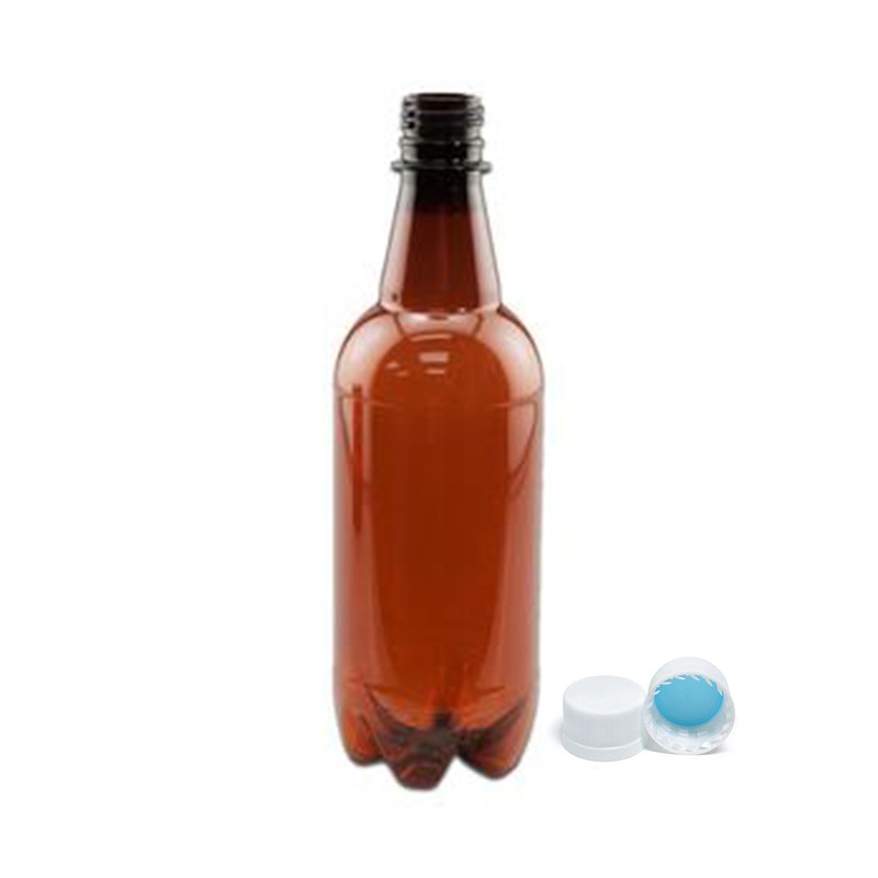 BOTTLES – PET WITH CAPS|Green/Brown – 500ml (24 per case)|Green/Brown – 1 L (12 per case)|Clear – 500 ml (24 per case)