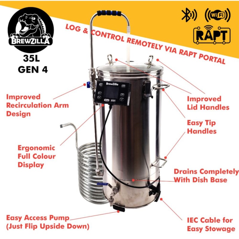 Brewzilla 35L Gen 4 – Wifi/RAPT Integration (110v)