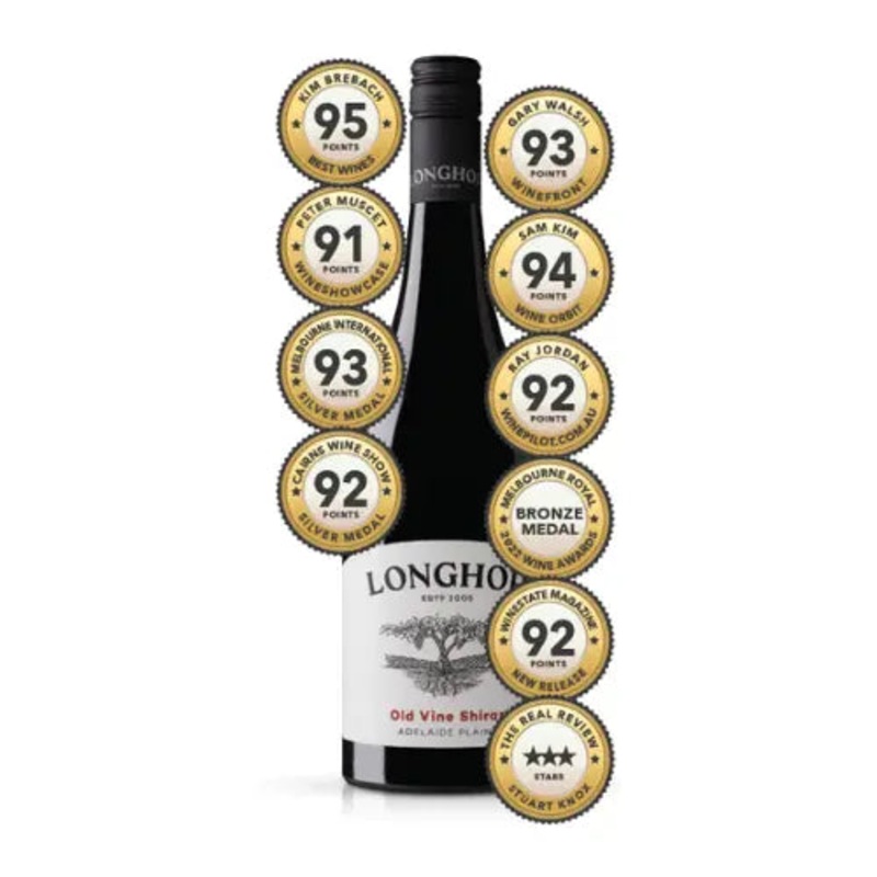 6 Pack | 2022 | Longhop Old Vine Shiraz | Wine of Adelaide Plains (6 Bottles)