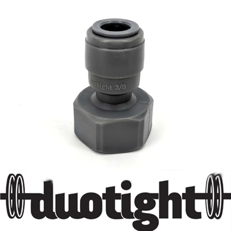 Duotight – 9.5mm (3/8) Female x 5/8 Female Thread (suits Keg Couplers and Tap Shanks)
