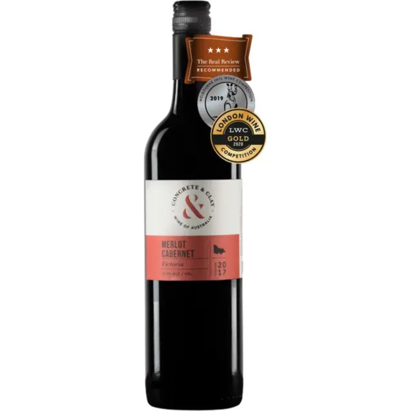 6-Pack | 2017 | Concrete & Clay Merlot Cabernet | Wine of Victoria (6 Bottles)