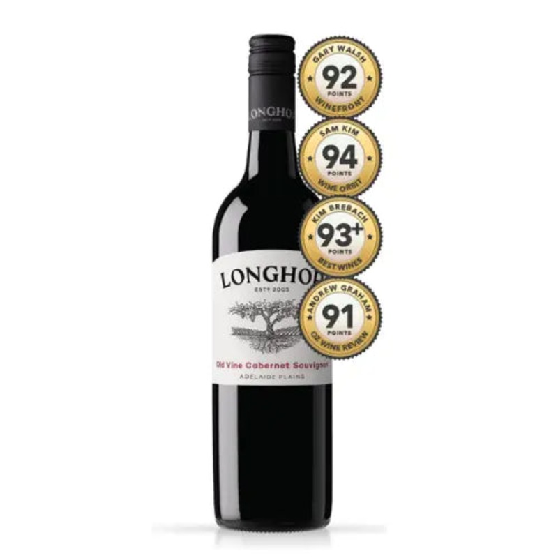 6 Pack | 2022 | Longhop Old Vine Cabernet Sauvignon | Wine of Adelaide Plains (6 Bottles)