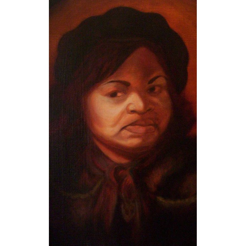 R, DeSande (Self-Portrait in Scarf)