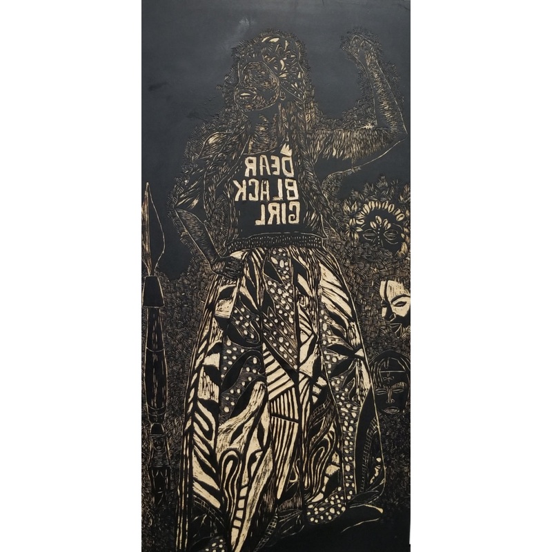 Mims, Traci (Woodblock, We Are Warrior Goddesses)