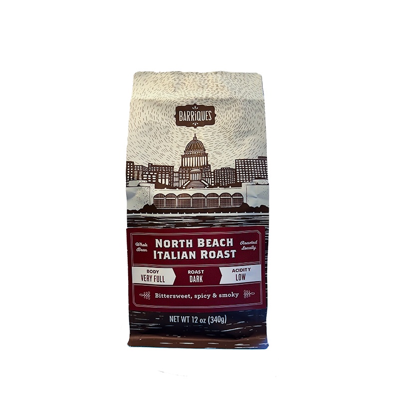 North Beach Italian Roast|Whole Bean|French Press/Coarse|Drip|Espresso/Fine|12oz Bag|5lb Bag