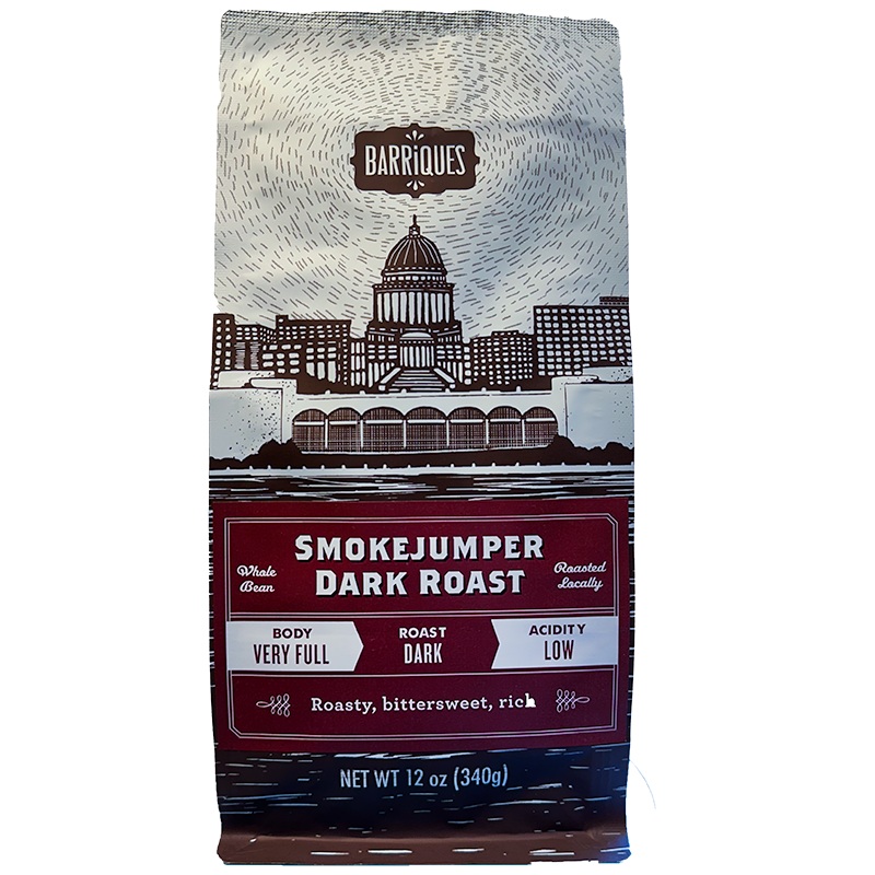 Smokejumper Dark|Whole Bean|French Press/Coarse|Drip|Espresso/Fine|12oz Bag|5lb Bag