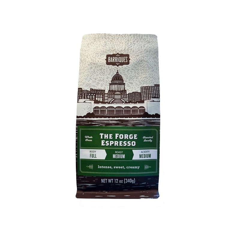 The Forge Espresso|12oz Bag|5lb Bag|Whole Bean|French Press/Coarse|Drip|Espresso/Fine