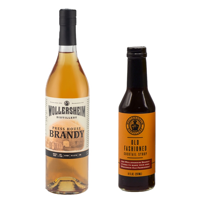 Wollersheim Press House Brandy & Old Fashioned Cocktail Syrup Combo