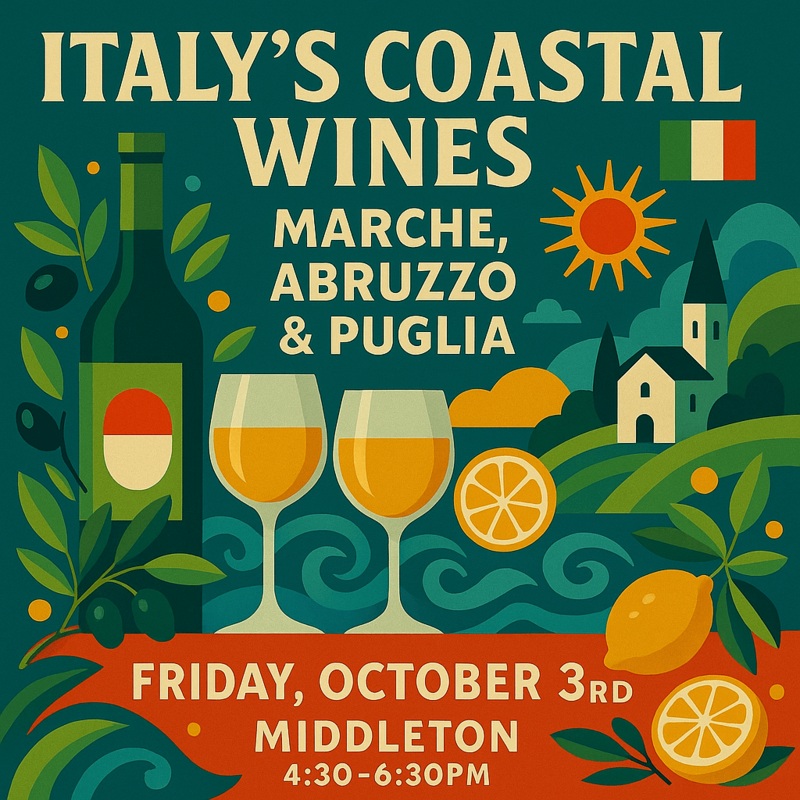 Italys Coastal Wines: Marche, Abruzzo & Puglia  10/03/25