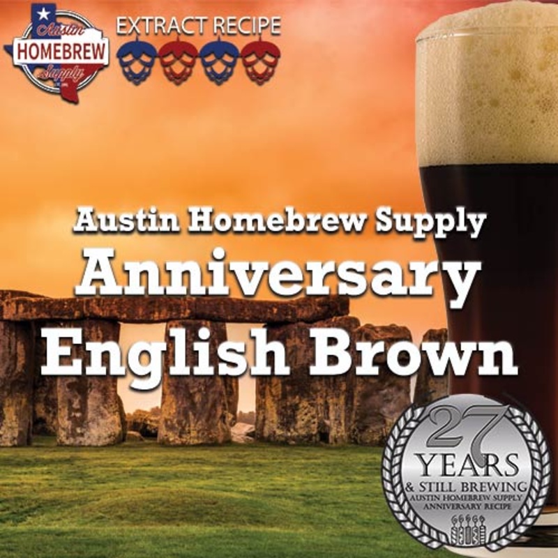 AHS Anniversary English Brown  (11C) – EXTRACT Homebrew Ingredient Kit